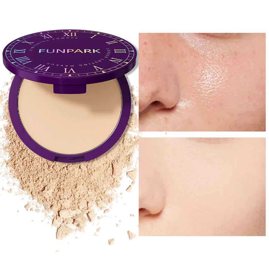5 Colors Matte Full Coverage Pressed Powder Foundation 24H Fresh Wear