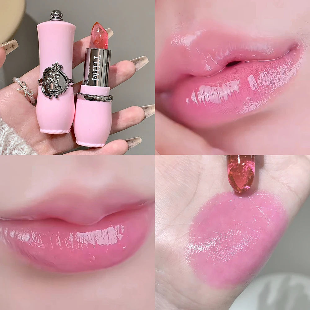 Clear Jelly Lipstick Temperature Change Moisturizer Long Lasting Nutritious Warm Crystal Lip Balm Magic Change Lip Gloss Makeup Zpaxo 1Pc color change
