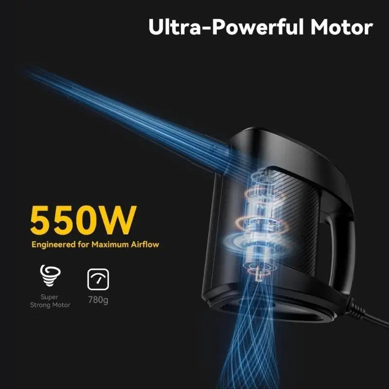 652F 220V Handheld Corded Air Blower 33000-35000RPM Fast Speed Low Zpaxo
