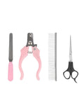 Dog Nail Clipper Grooming Straight Scissors File Pet Comb Cat Hair