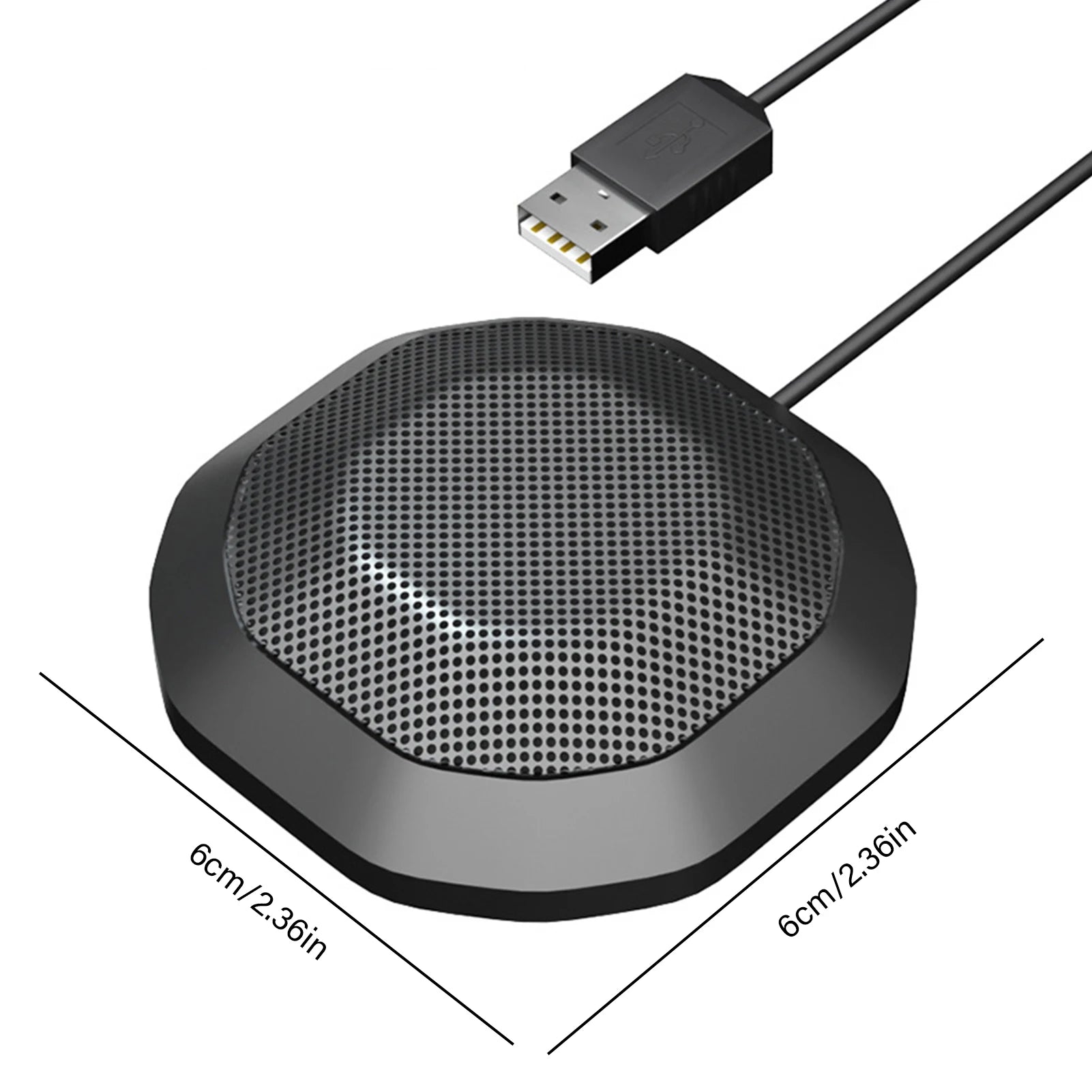 USB/3.5mm Plug Microphone Omnidirectional Condenser Computer PC Mic with Touch Mute Plug and Play Compatible with Windows MacOS Zpaxo