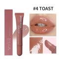 Peptide-Infused Lip Tint Set - 4 Jelly Gloss Shades, Moisturizing Lip Gloss, Long-Lasting Shiny Lip Color Zpaxo 4 TOAST