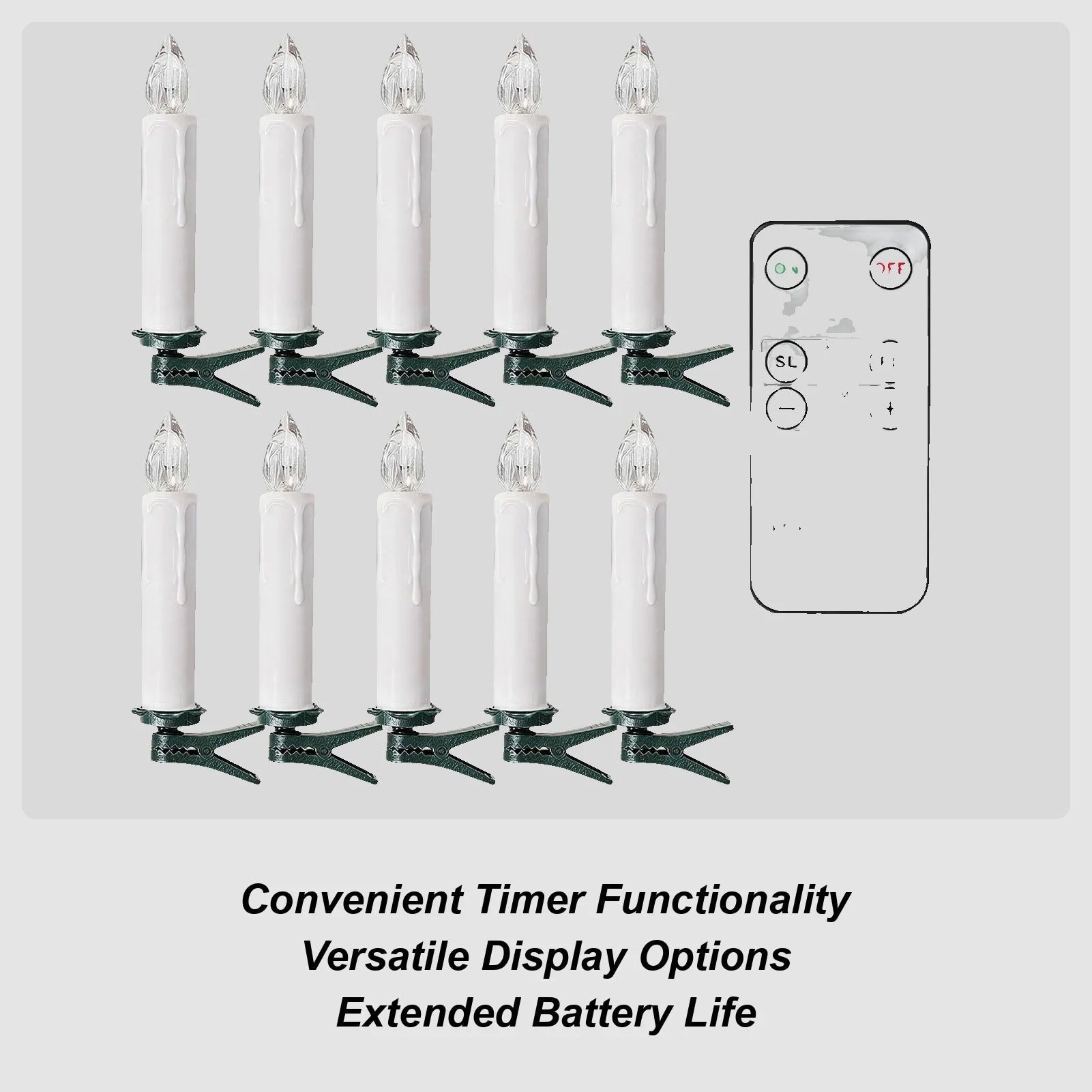 Battery Taper Candles Adjustable Safe Flickering Decor Flameless