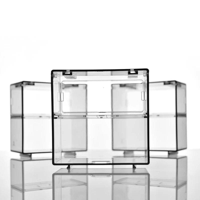 Durable Transparent Double Layer Box Car Model Display Large Capacity Zpaxo