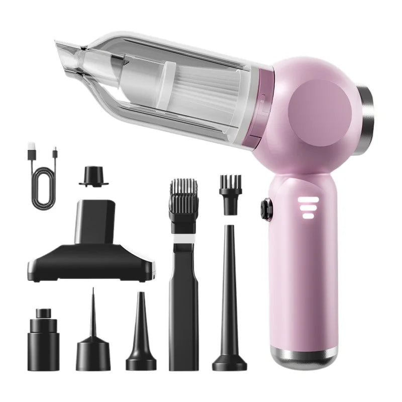 Portable brushless vacuum cleaner for car and home Heldhand vacuum cleaner, powerful mini Car vacuum cleaner Pet Hair Absorber Zpaxo 101734-pink
