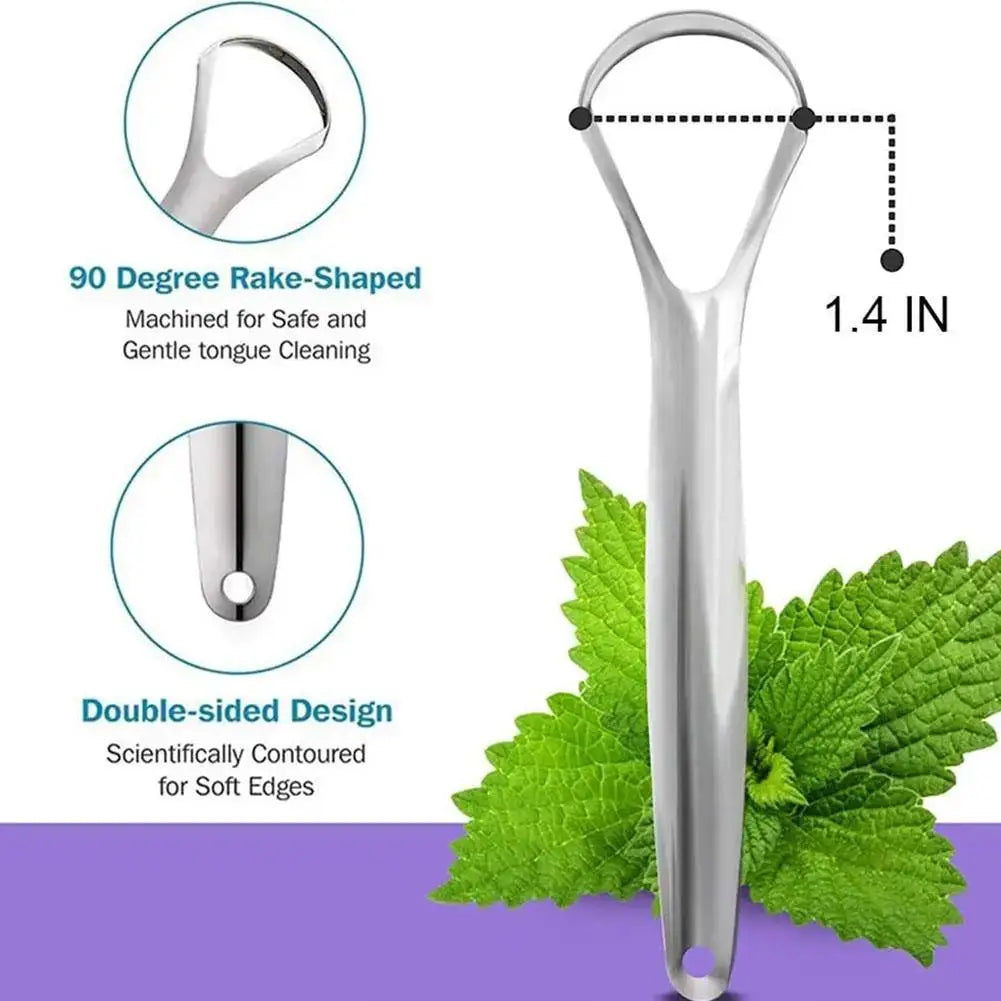 Clean Tongue Scraper Tongue Remover Halitosis Tongue Coating Oral Care Tongue Scraping Brush Stainless Steel Oral Cleaner Tools Zpaxo