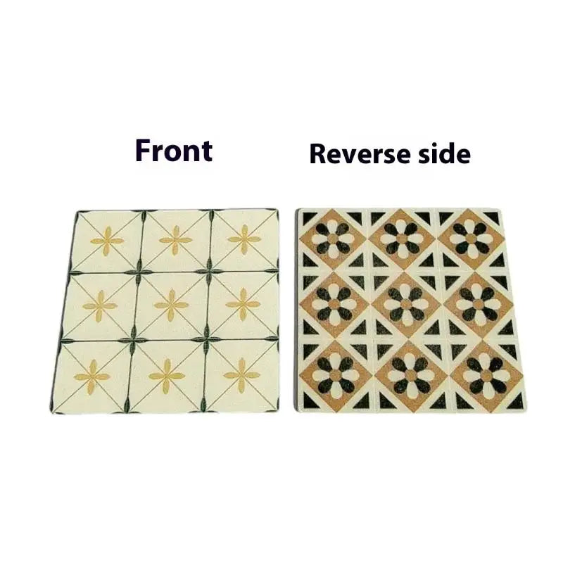 ▶1Pcs 9cm Miniature Square Wooden Floor Model for 1:12 scale dollhouse Bathroom Living Room Decoration Toy Doll House Accessorie Zpaxo A2