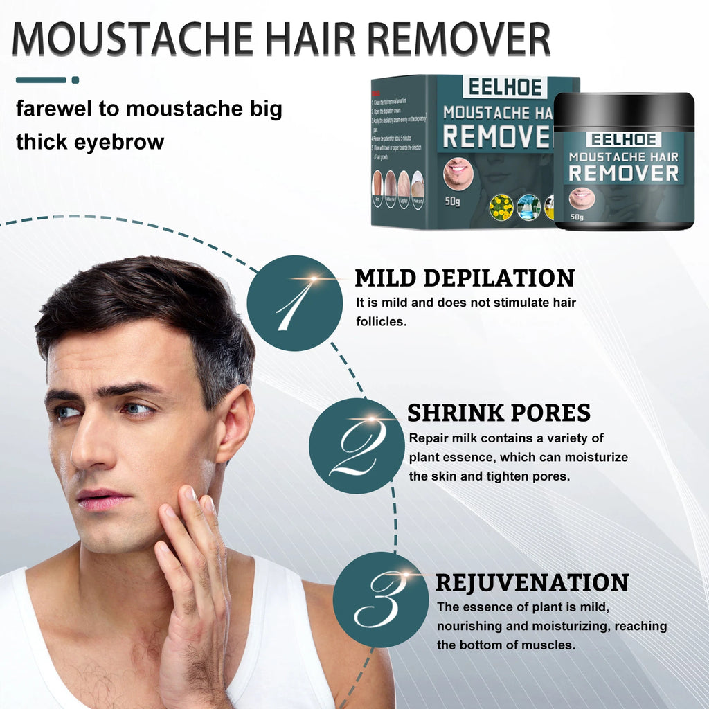 Men's Hair Removal Cream – Face, Beard, Body & Sensitive Skin Hair Removal Cream Zpaxo