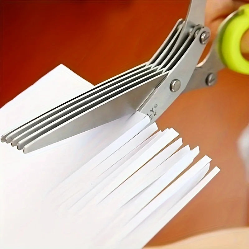 Multifunctional Stainless Steel Kitchen Scissors 5 Layers Quick