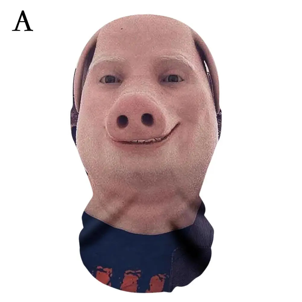 John Pork 3D Printed Seamless Mask – Cosplay & Party Head Cover Cosplay Head Mask Zpaxo A