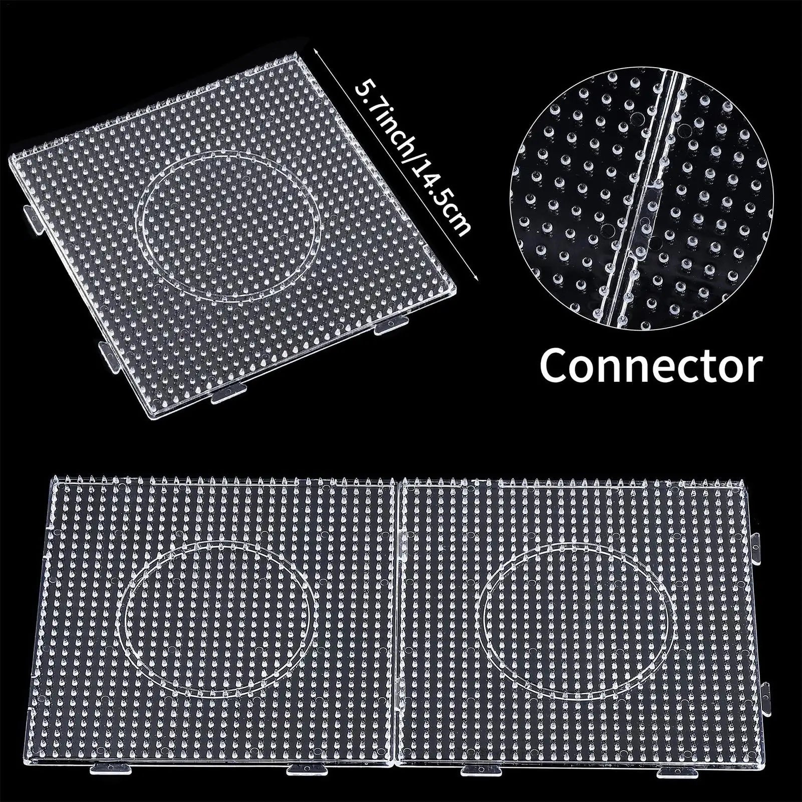 Fuse Bead Boards 5 Pieces 5mm Square Heat Resistant Ironing Papers Kids DIY Bead Craft Tray For Boys Girls Adults Teen Daughter Zpaxo