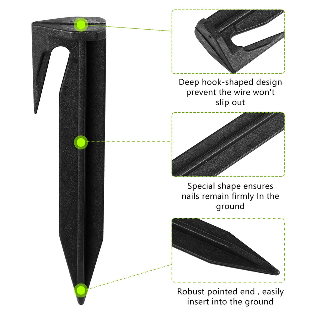 100-300PCS Garden Lawn Mower Peg Environment-friendly Ground Pegs Laying Boundary Cables Quick Installation Garden Accessories Zpaxo
