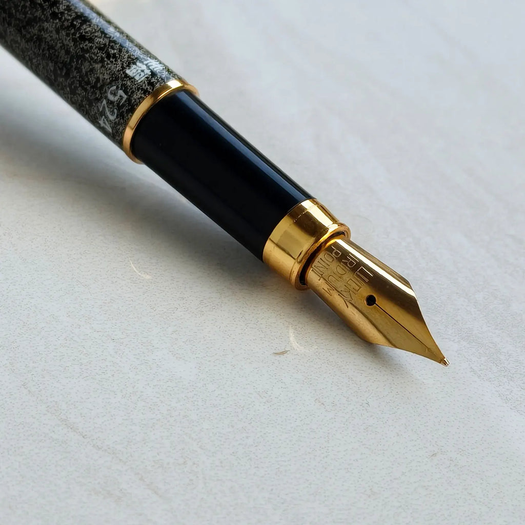 Old Stock Rare Yongsheng 524 Fountain Pen Metal Rod Marble Pattern Writing Office Stationery Collection Nostalgia NIB 0.5MM Zpaxo