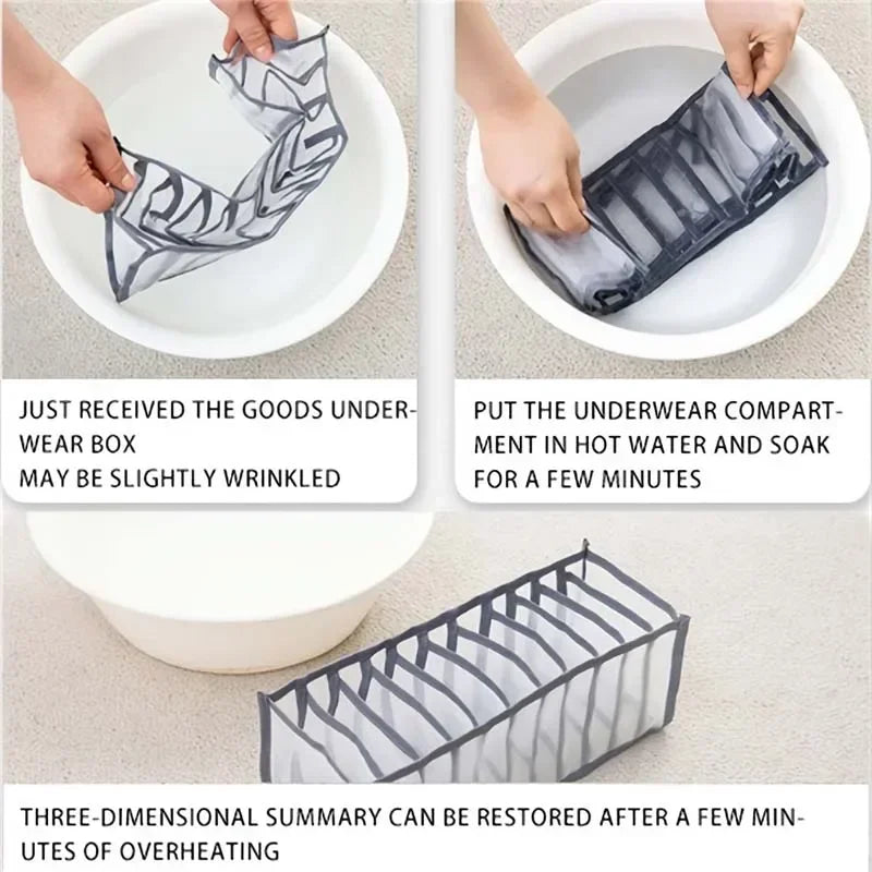 Folding Storage Pouch Laundry Organizer in The Closet Underwear Drawers Storage Bedroom Cabinet Socks Bra Storage PantsOrganizer Zpaxo