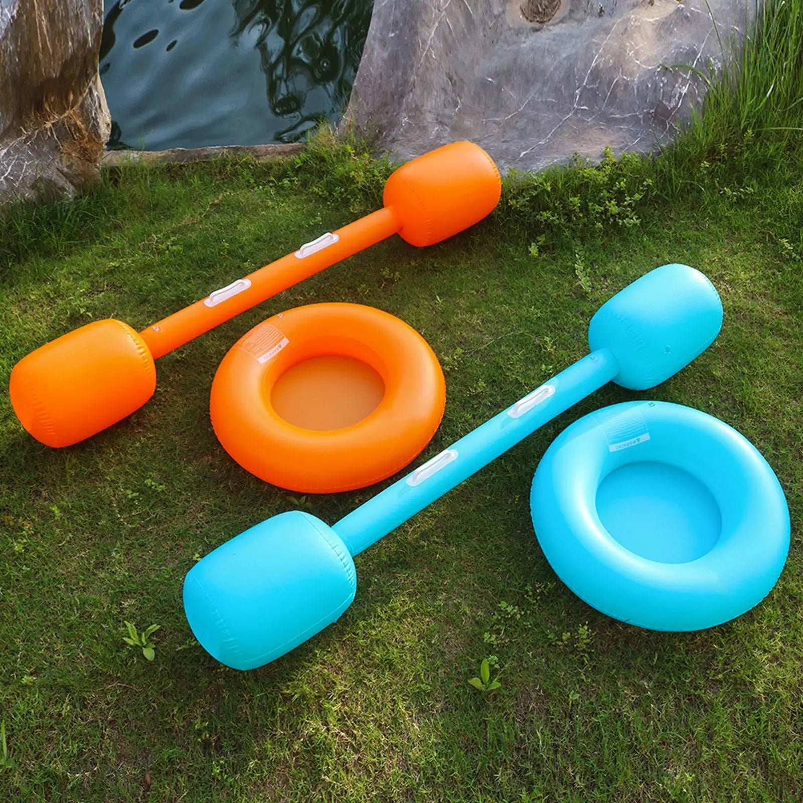 Inflatable Pool Jousting Game Floating Mat Battle Adults Water Fight