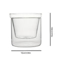 Clear Glass Flower Pot Double Layer Self Watering Planter Hydroponic