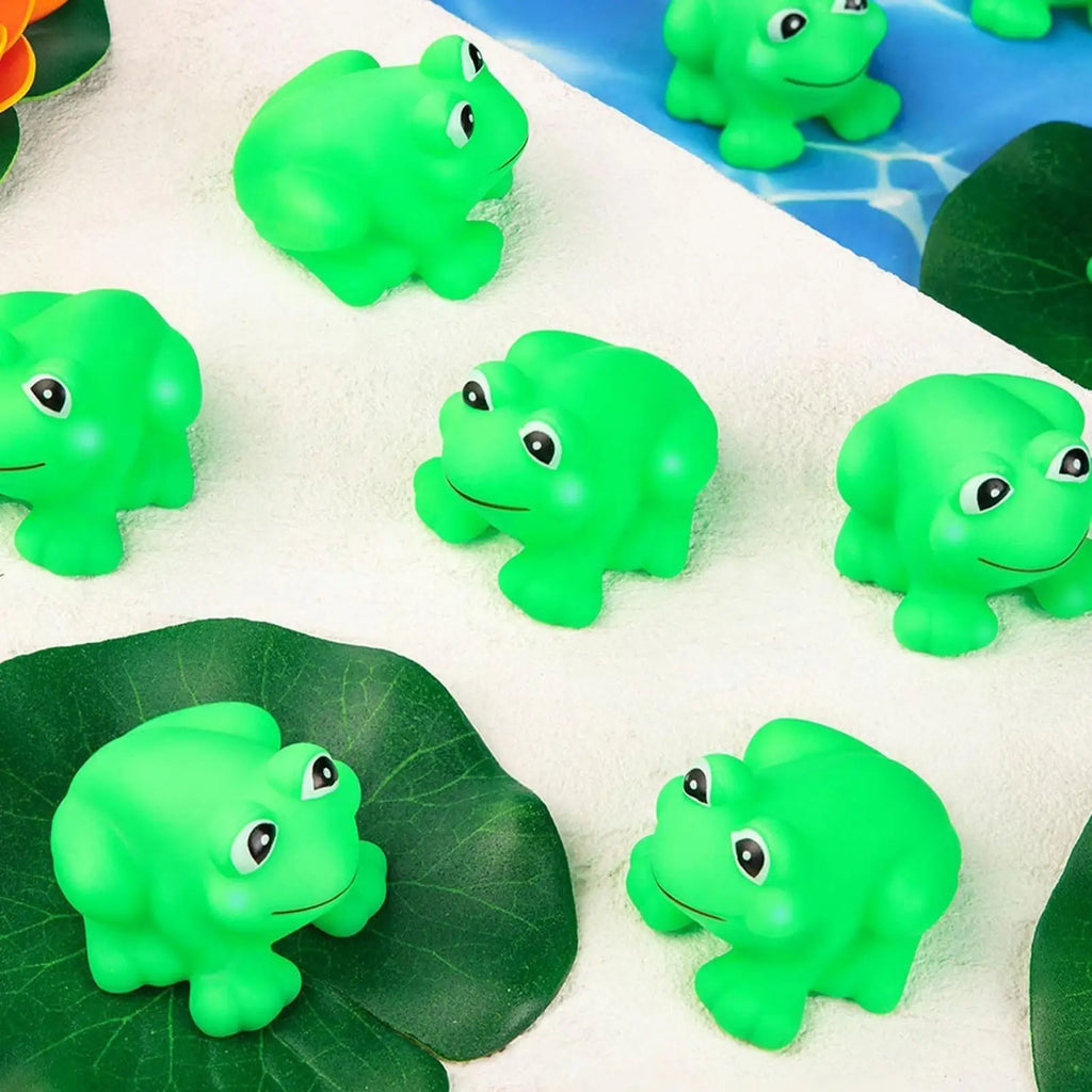 Realistic Frog Frogs Squeak Floating Rubber Bath Toy 10x Mini