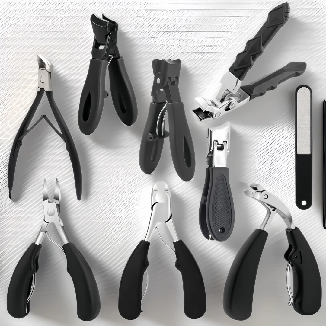 exquisite Large nail clipper, elbow, thick and hard toenails, large opening, pointed mouth, nail groove, and trimming pliers set Zpaxo