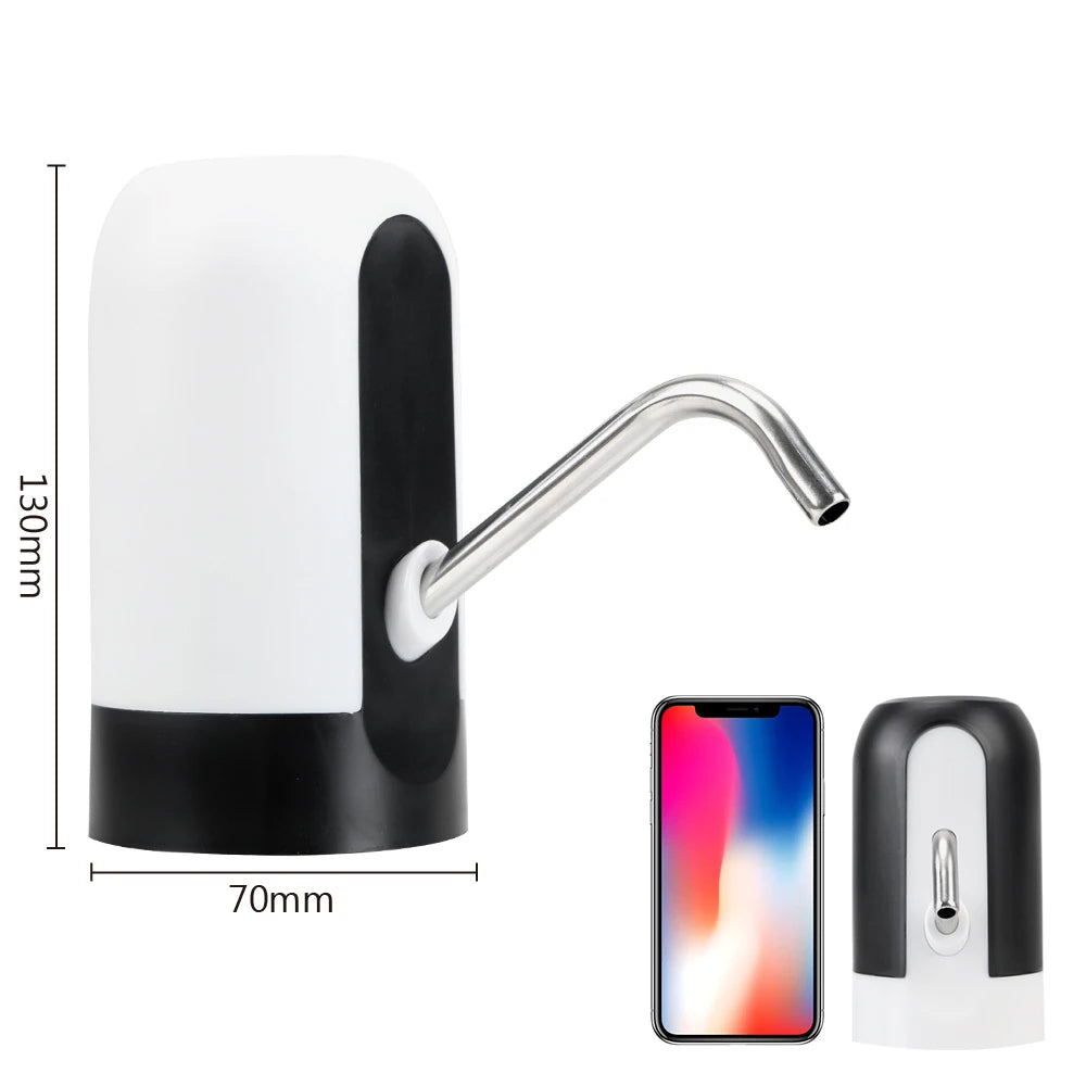 Automatic Water Dispenser Blue LED Light Wireless Electric Pump