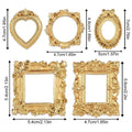 Mini Picture Frame Retro Baroque Style Golden Resin Scrapbooking Embellishments Desktop Ornaments Mini Photo Booth Props Zpaxo dark gold