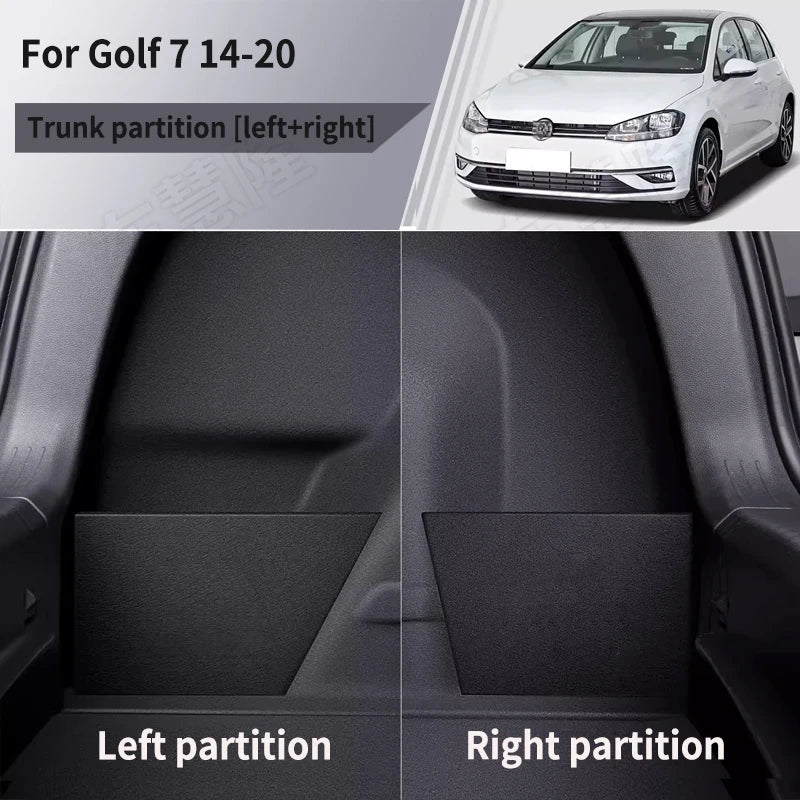 Suitable For Volkswagen Golf 6 7 8 2010-2023 Leling Trunk Partition Interior Decoration Car Supplies Storage and Storage Box Zpaxo For Golf 7 14-20
