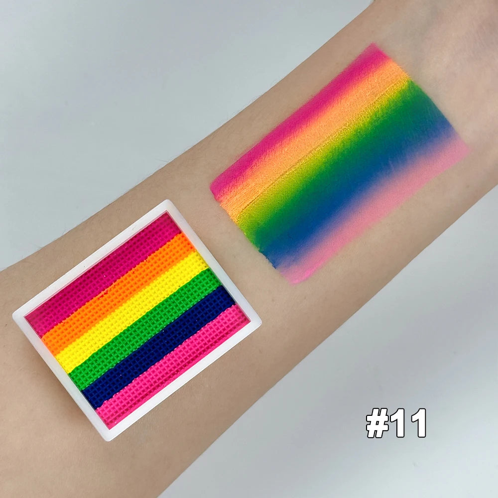 Rainbow Face Body Paint Makeup Water-soluble Painting Palette Zpaxo