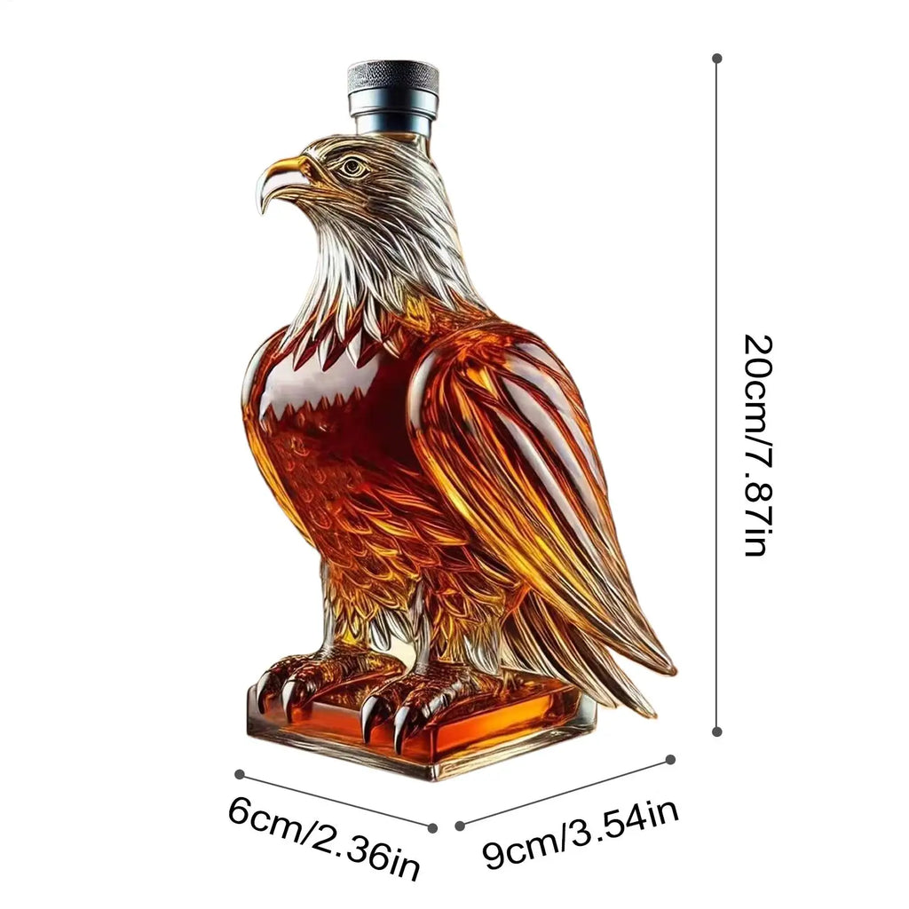Whiskey Decanter Eagle Glass Collectible Novelty Container Beer