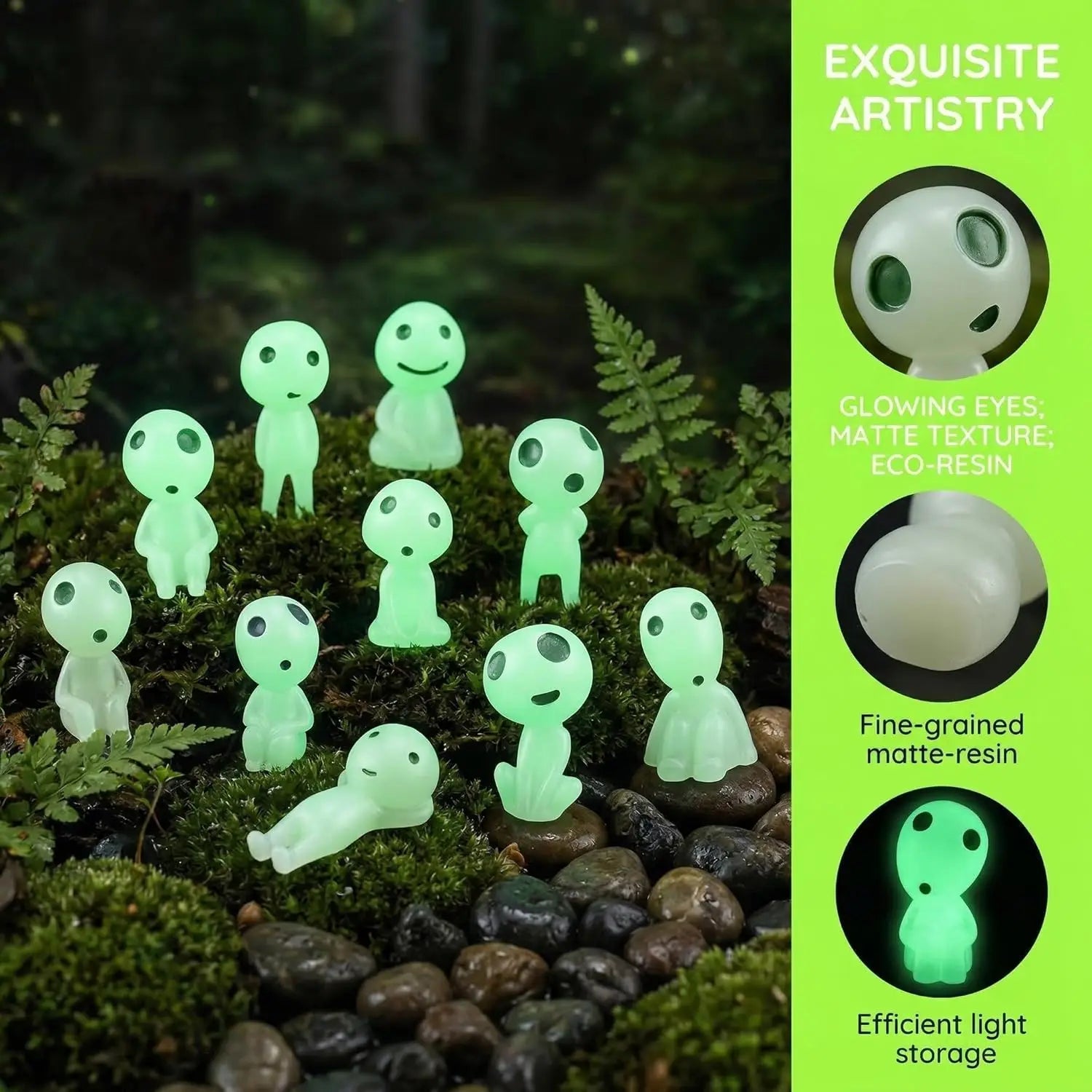 Fairy Garden Accessories Tree Elves Glow Dark Alien Decor Miniature