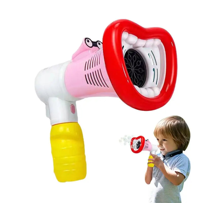 Kids Bubble Machine Large Mouth Electric Maker Machine Portable 10 Holes Handheld Beach Toy For Backyard Boys Girls Garden Fun Zpaxo