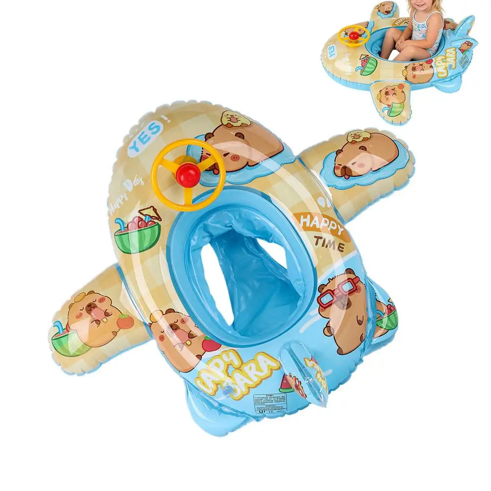 Inflatable Pool Floats Cartoon Capybara Floating Rafts Kids Thickened Animal Pool Float Seat For Children Summer Party Lake Zpaxo B China Mainland