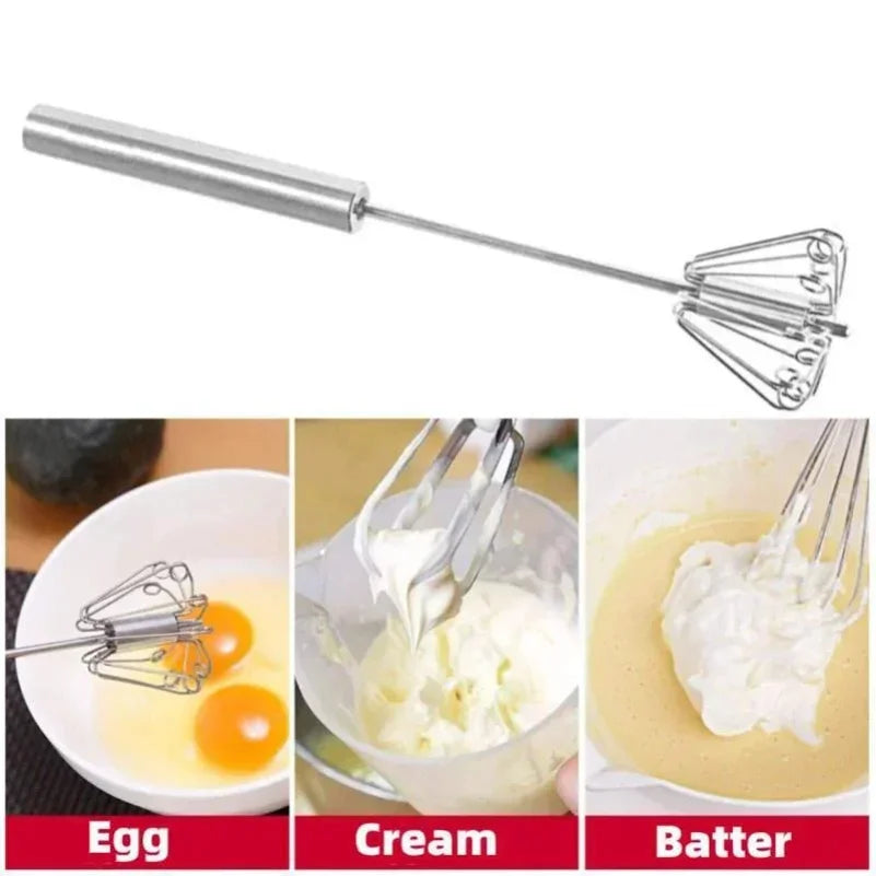 10/12/14inch Stainless Steel Semi Automatic Whisk Blender for Home -Versatile Tool for Egg Beater, Milk Frother, Hand Push Whisk Zpaxo