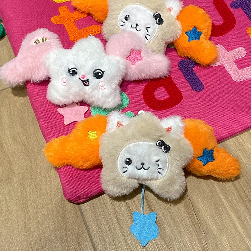 Star Wings Pendant Keychain Cartoon Fashion Cute Doll Plush Accessory Zpaxo