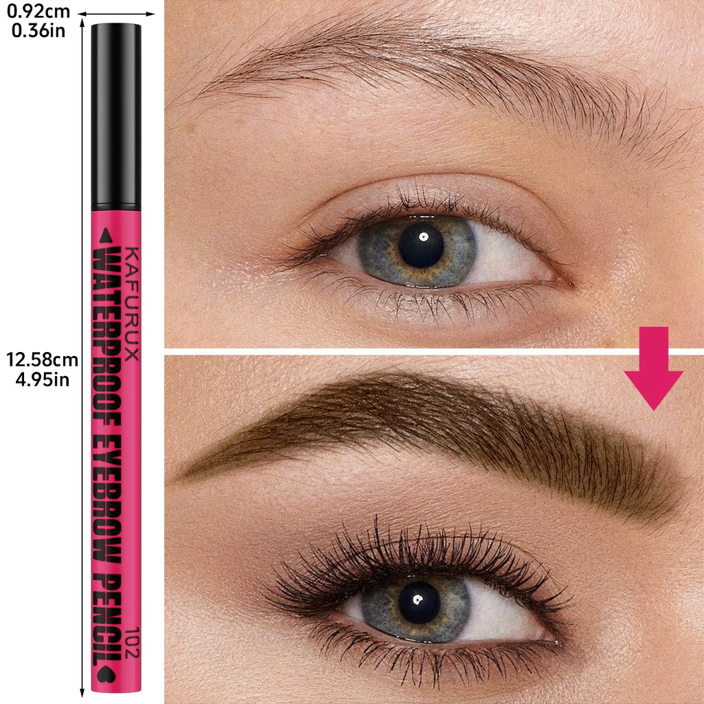 3-color Waterproof Eyebrow Pen Microblading Pencil 4 Split Head