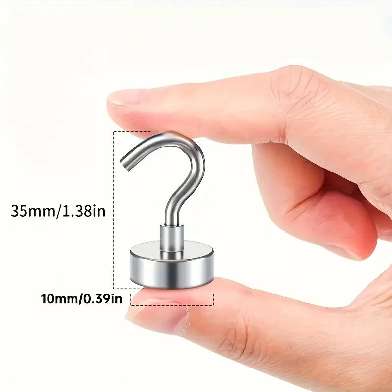 Magnetic Hook Heavy Duty, No Drill Wall Hooks for Bathroom Kitchen, Strong Hold Zpaxo