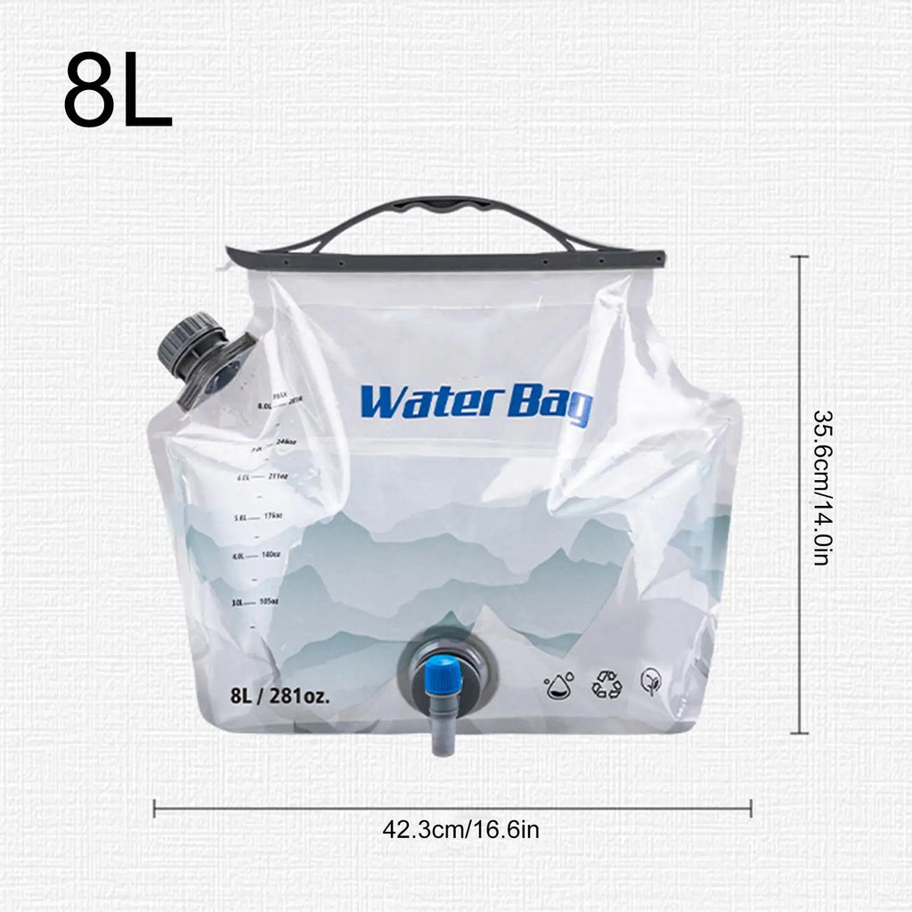 Foldable Water Bag Portable Camping Container Spigot Leak Proof