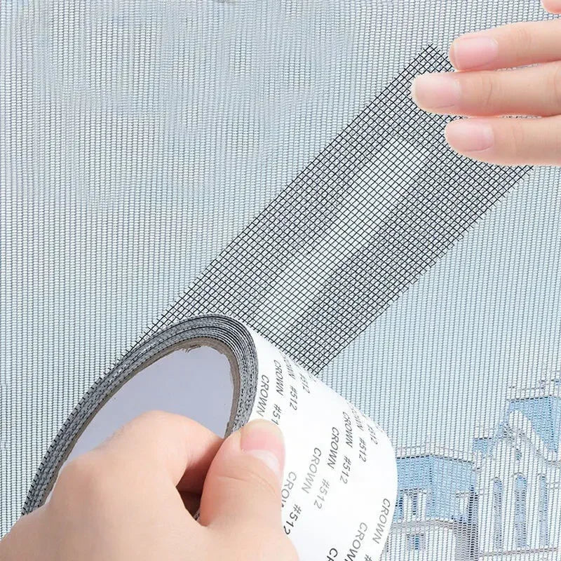 Window Screen Repair Tape Self Adhesive Mesh Tape Net Door Fix Patch Anti Insect Mosquito Mesh Broken Holes Repairing Zpaxo