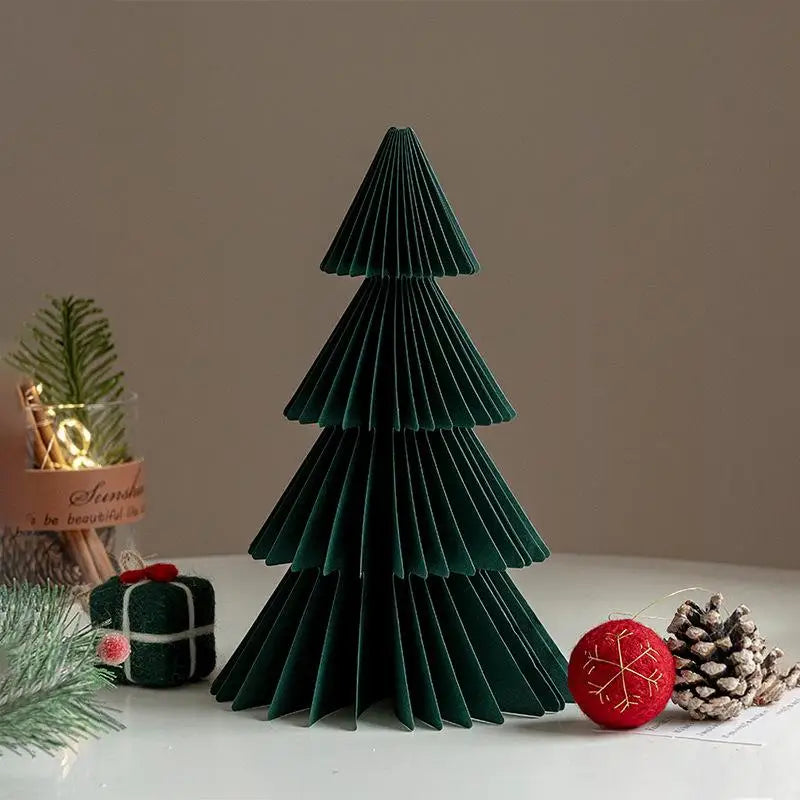 Large Christmas Tree Ornament 3D Honeycomb Ball Folding Paper Xmas Tree Navidad Decoraciones Desktop Hanging Xmas Decor Zpaxo A16