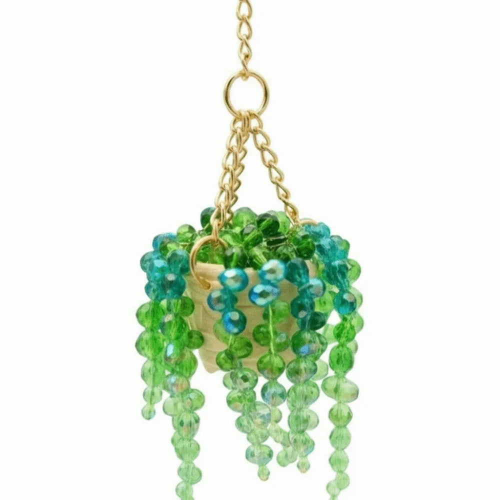 Pendant Sun-kissed Succulent Car Charm Warm Sunny Beaded Multi-beaded Zpaxo
