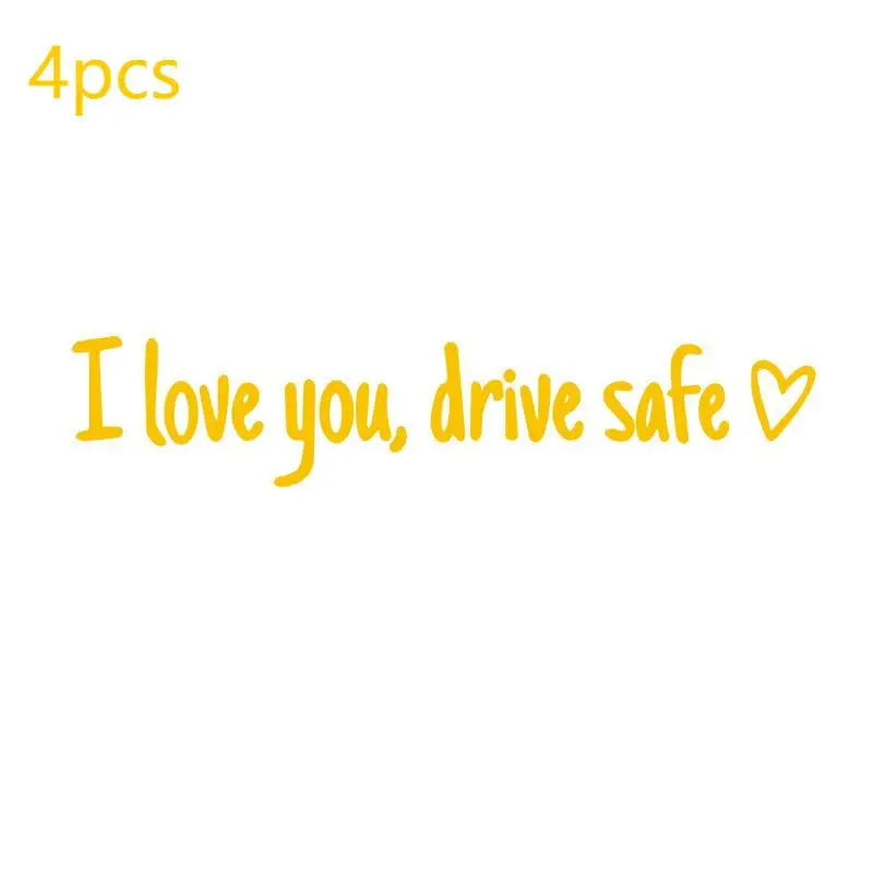 Drive Safe I Love You Rearview Mirror Decal – 4-Pack Vinyl