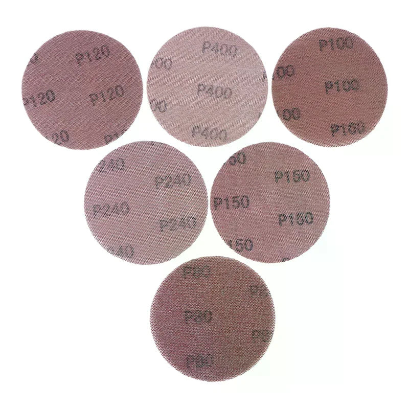 10Pcs 5inch Hook & Loop Abrasive Dust Free Grid Sanding Paper 125mm Mesh Sanding Discs Anti-Blocking Grinding Sandpaper For Car Zpaxo