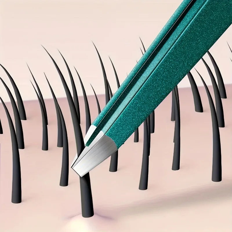 Precision Flat Tweezers Storage Box Suitable Men Women Hair Removal