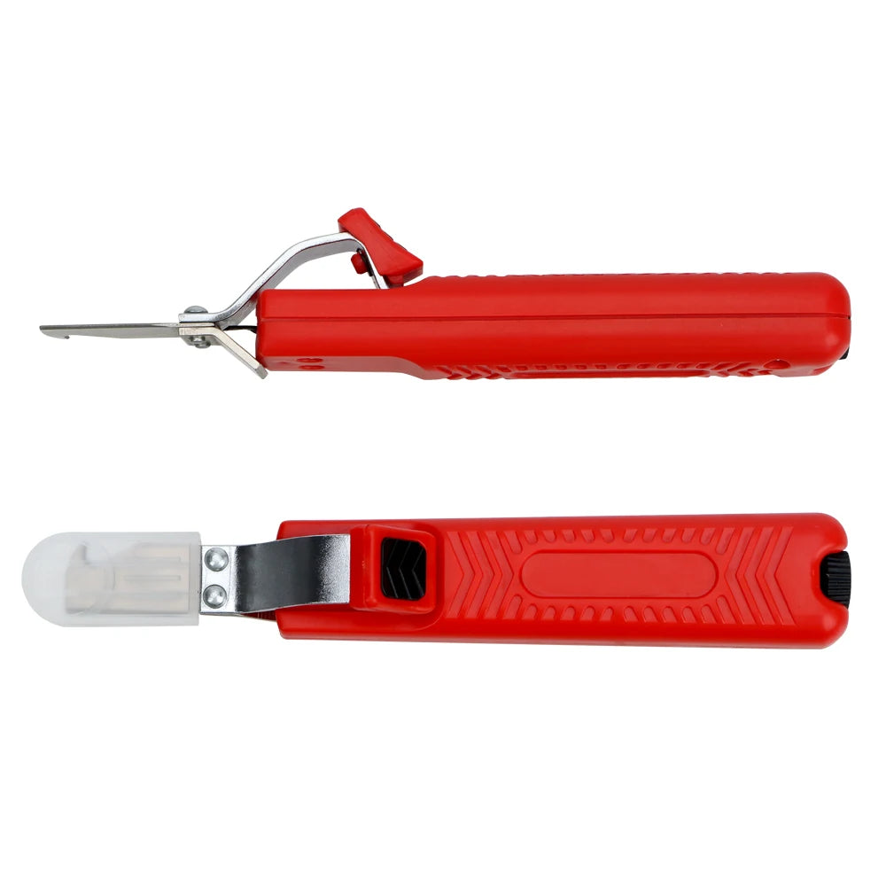 Fastness Rubber Handle Insulation Stripper Wire Knife 8- PVC Cable