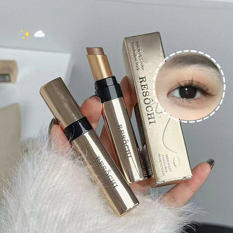 Shiny Fine Flash Eyeshadow Stick, Long-lasting Waterproof and Anti-smudge, Easy To Apply Natural Makeup Effect Zpaxo