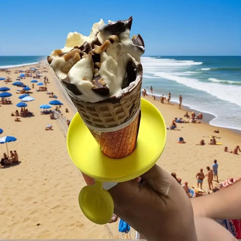 Leak-Proof Silicone Ice Cream Molds - Colorful Popsicle Stand with Drip Lid , Portable Freezer Tray for Summer Treats Zpaxo