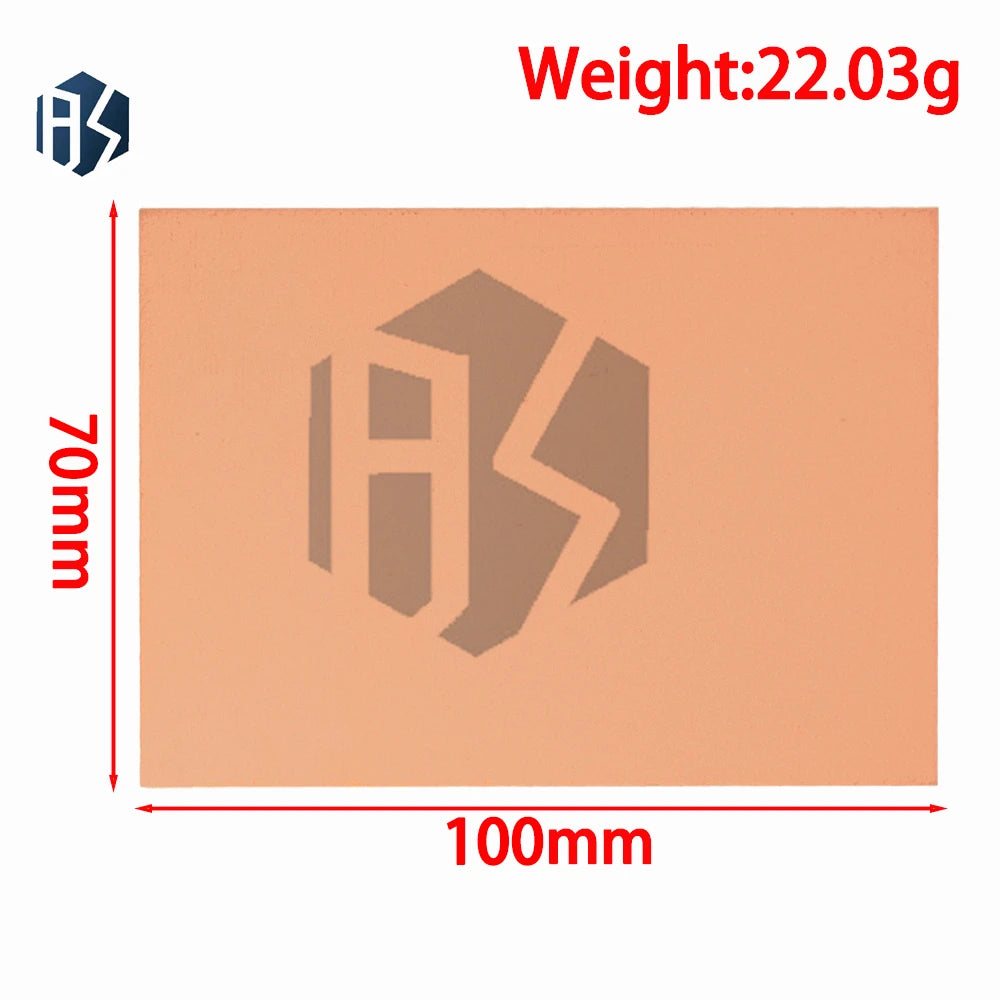 70x100mm Single-sided FR4 Copper Clad Laminate Blank PCB Board DIY Zpaxo