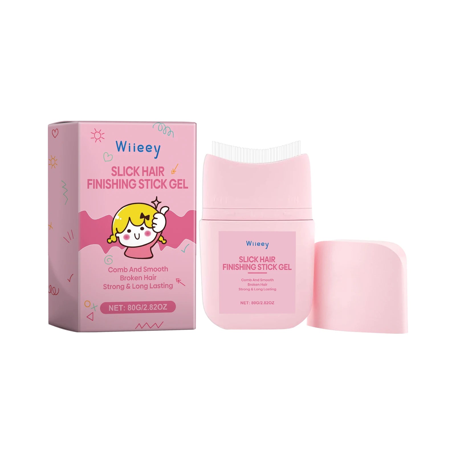 Wiieey Children's Broken Hair Finishing Cream Hair Smoothing Liquid Cream Rapid Fixed Hair Gel Not Greasy Hair Dryness Styling Zpaxo