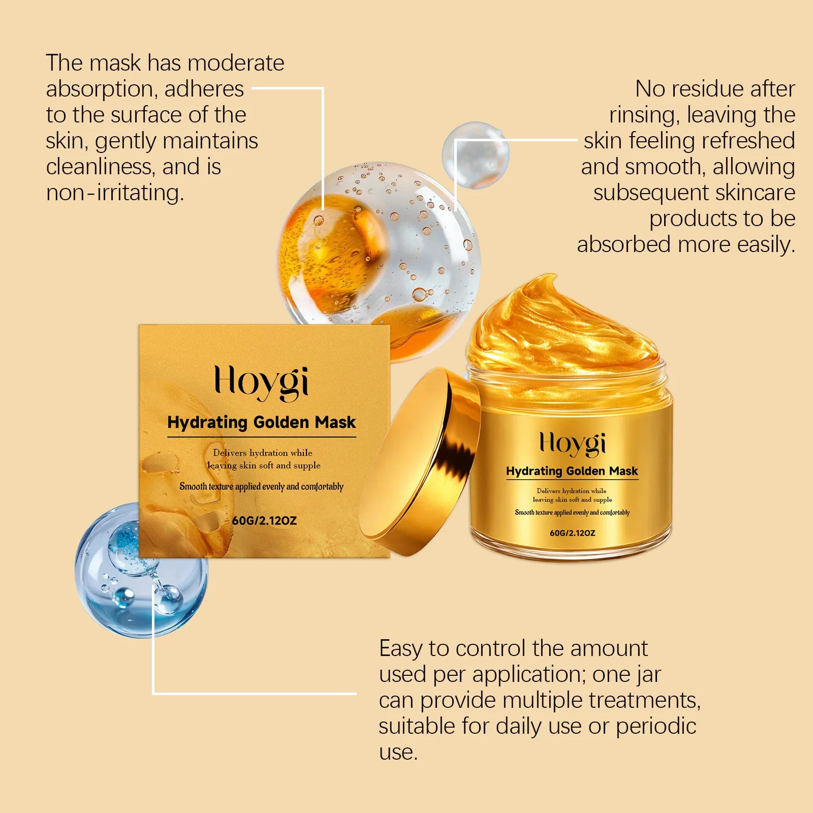 Hoygi Collagen Gold Peel-Off Facial Mask – Hydrating & Firming Gold Peel-Off Face Mask Zpaxo