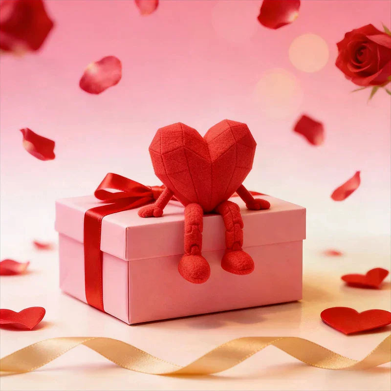 For Home Creative Valentine Love Gift Happy Valentine's Day Party Decor 2026 Valentine's Day Heart Joint Miniature Figurine Doll Zpaxo