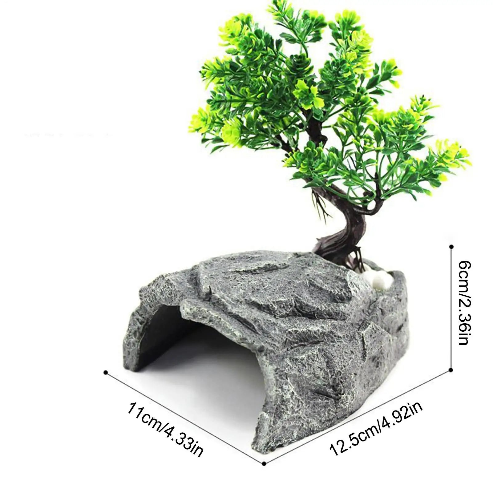 Resin Reptile Cave Hideout Habitat Decor Rock Shelter House Lizard