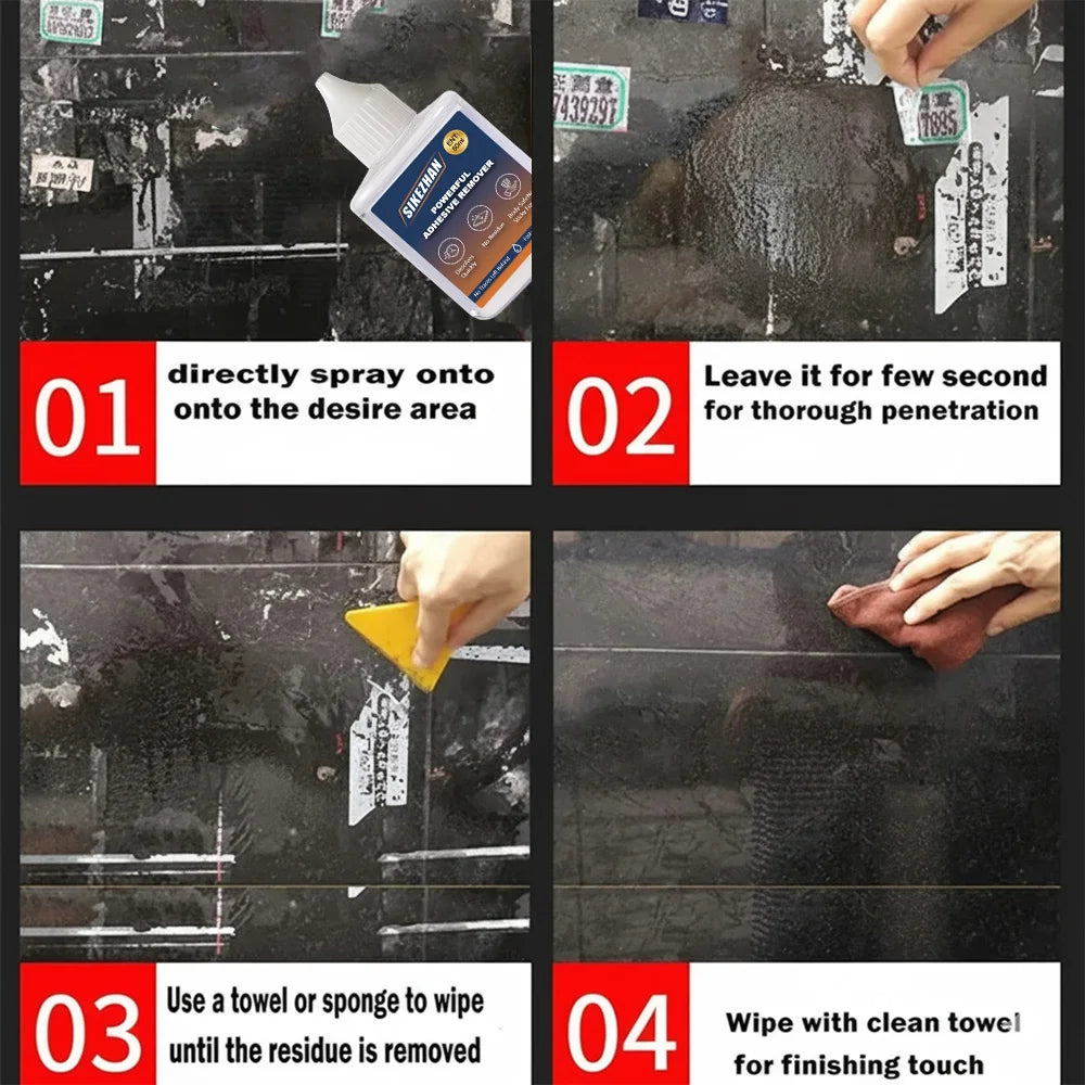 Super Sticky Residue Remover Car Window Film Adhesive Remover Sticker Cleaning Glue Remover Cleaning Agent Cleaning Products Zpaxo